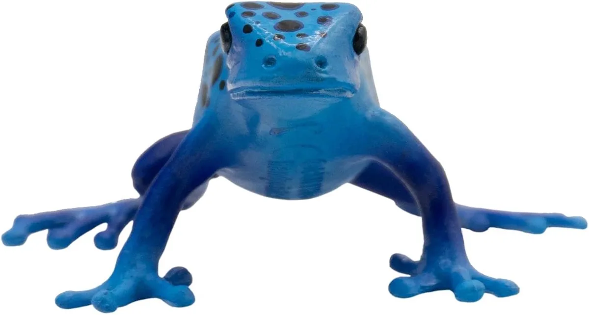Bullyland 68523 – Speelfiguur Pijlgifkikker Azureus – ca. 3cm – levensecht en detailrijk vormgegeven – ideaal als educatief speelfiguur, decoratie of klein cadeautje voor kinderen vanaf 3 jaar. de Bullyland en Kikker – Pijlgifkikker Blauw – photo du produit