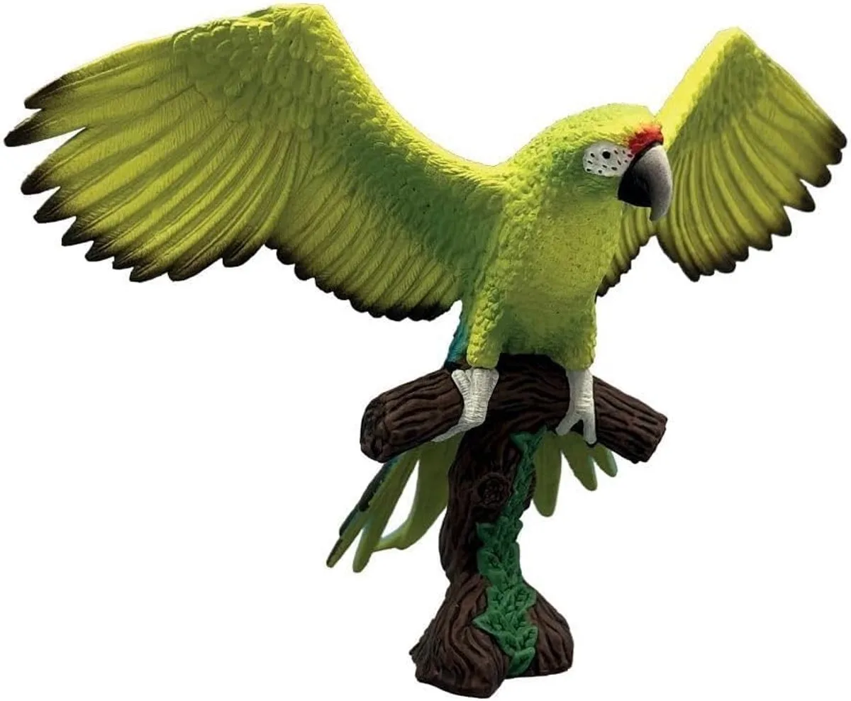 Bullyland 69392 – Speelfiguur en verzamelfiguur Grote Groene Ara – ca. 8 cm – levensecht en detailrijk vormgegeven – ideaal als educatief speelfiguur en klein cadeautje voor kinderen vanaf 3 jaar. by Bullyland in Vogel Ara – product photo