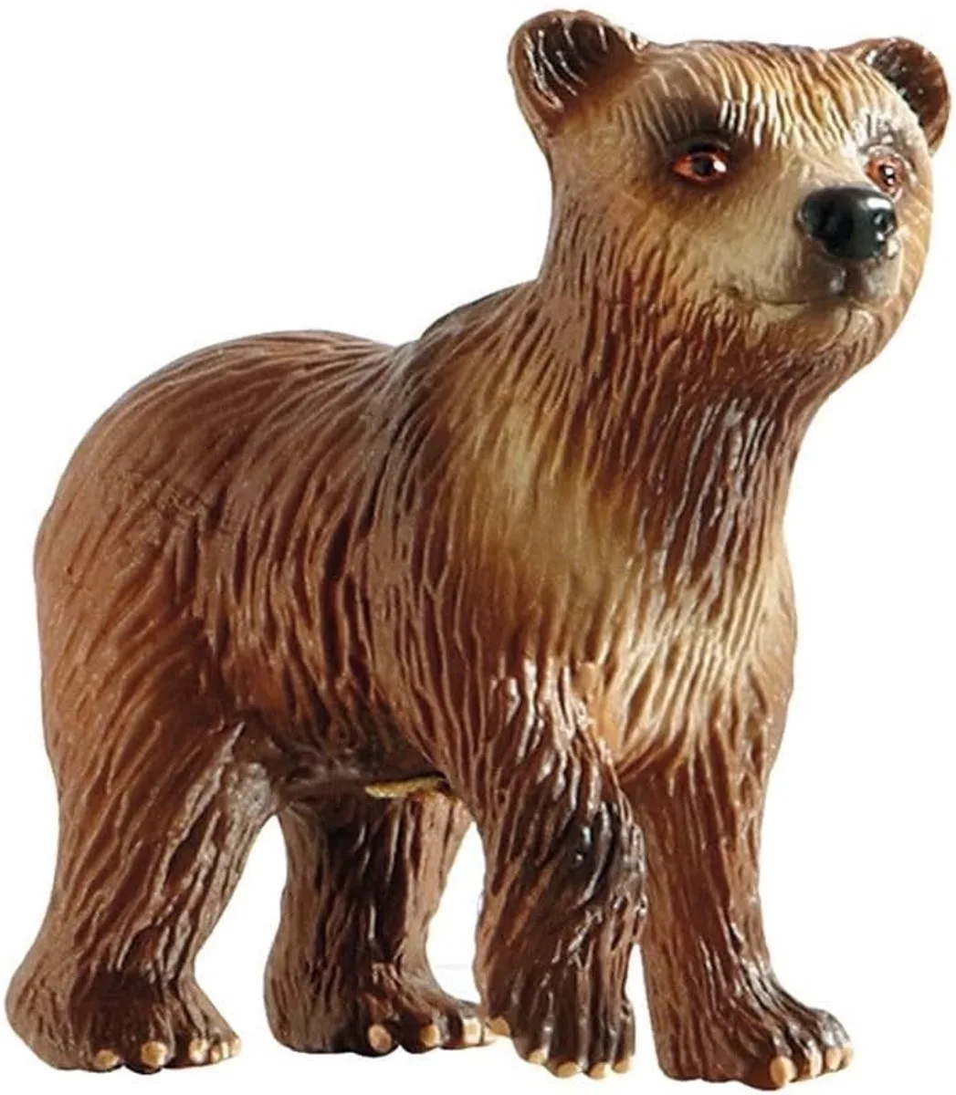 Bullyland 69399 – Speelfiguur Bruine – ca. 5,5 cm – levensecht en detailrijk vormgegeven – ideaal als educatief speelfiguur, decoratie of klein cadeautje voor kinderen vanaf 3 jaar de Bullyland en Beer welp – photo du produit