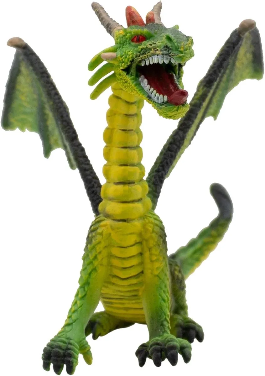 Bullyland 75593 – Zittende Groene Draak – ca. 8,7 cm – fantasierijk en detailrijk speelfiguur – ideaal voor sprookjesspel, decoratie of als klein cadeautje voor kinderen vanaf 3 jaar van Bullyland in Draak groen – productfoto