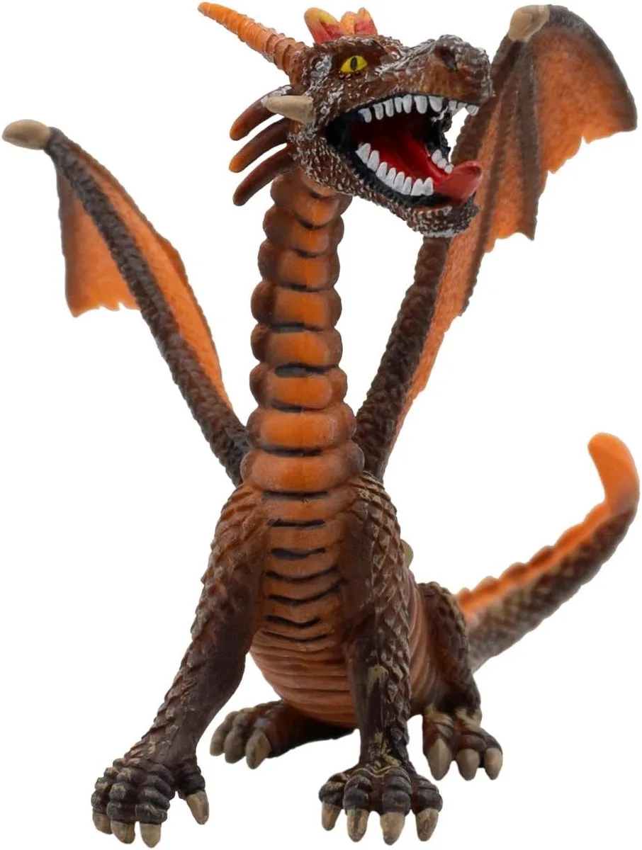 Bullyland 75595 – Speelfiguur Zittende Draak – ca. 8,7 cm – levensecht en detailrijk vormgegeven – ideaal als fantasiefiguur, decoratie of klein cadeautje voor kinderen vanaf 3 jaar. by Bullyland in Orange – product photo