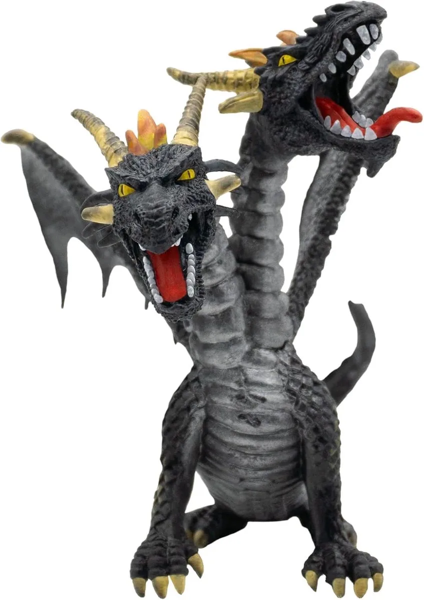 Bullyland 75597 – Speelfiguur Tweekoppige Zwarte Draak – ca. 9,2cm – levensecht en detailrijk vormgegeven – ideaal als fantasiefiguur, decoratie of cadeautje voor kinderen vanaf 3 jaar. von Bullyland in Schwarz – Produktfoto