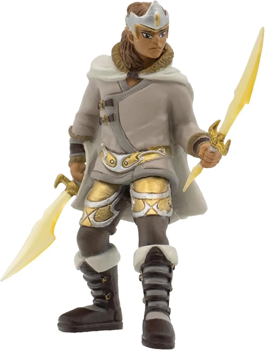 Bullyland 75676 – Speelfiguur Blade Dancer Vento – ca. 9,5cm – levensecht en detailrijk vormgegeven – ideaal als fantasiefiguur, decoratie of klein cadeautje voor kinderen vanaf 3 jaar fra Bullyland i Grå – produktbillede