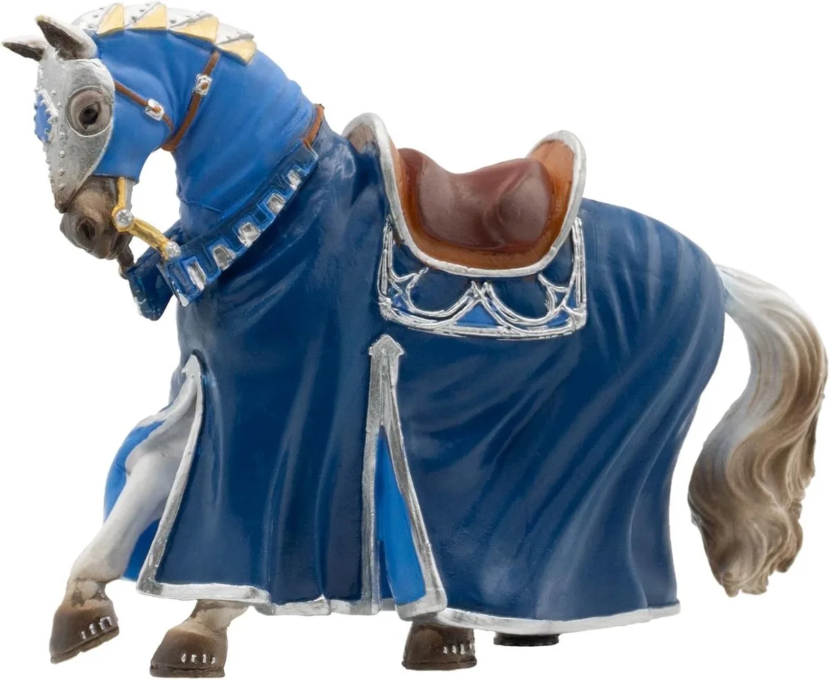Bullyland 80769 – Speelfiguur Toernooi – ca. 10–12 cm – levensecht en detailrijk vormgegeven – ideaal als fantasiefiguur, decoratie of klein cadeautje voor kinderen vanaf 3 jaar by Bullyland in Paard blauw – product photo