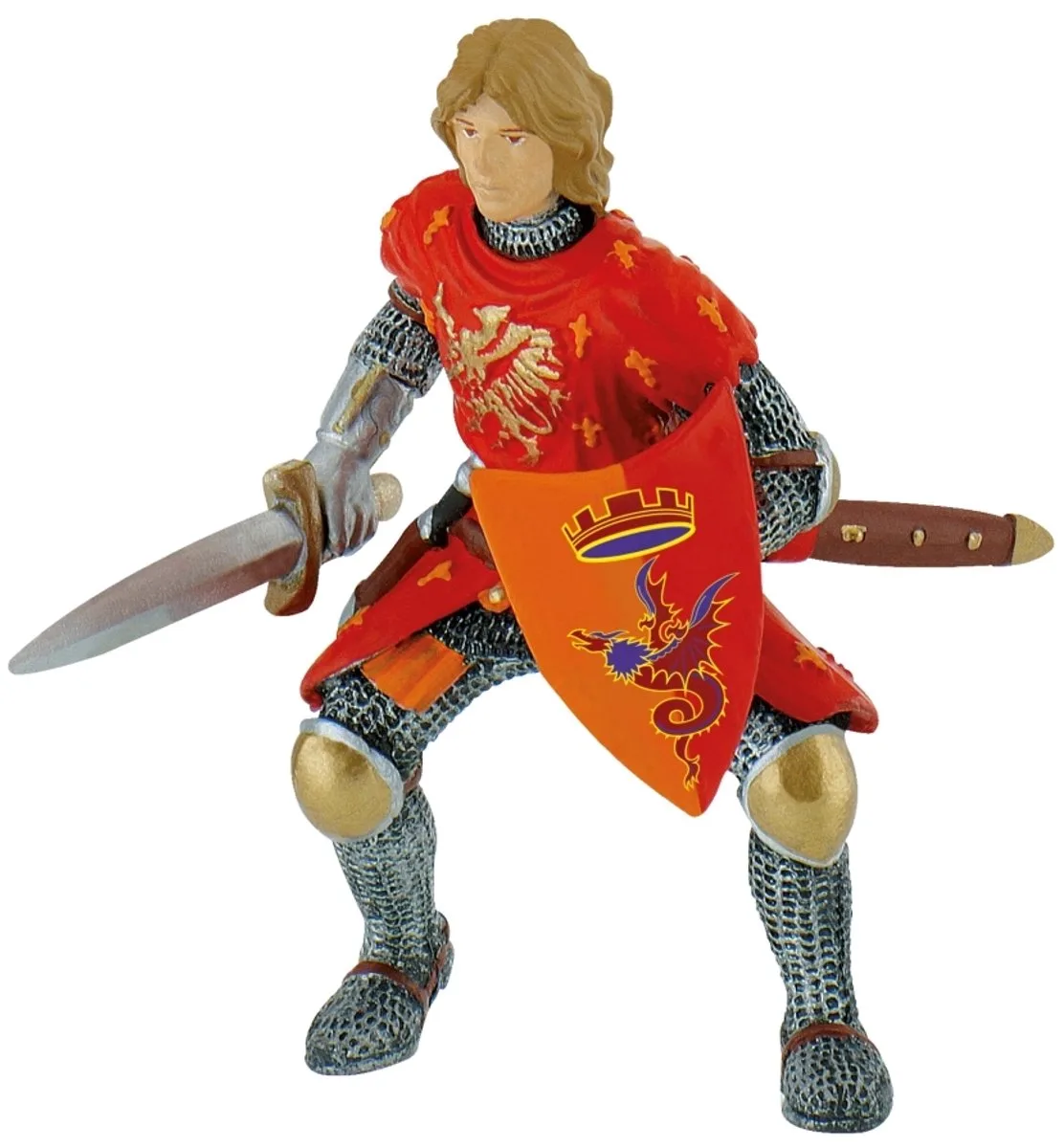 Bullyland 80786 – Speelfiguur Prins met Zwaard Rood – ca. 8cm – levensecht en detailrijk vormgegeven – ideaal als fantasiefiguur, decoratie of klein cadeautje voor kinderen vanaf 3 jaar von Bullyland in Prins rood – Produktfoto