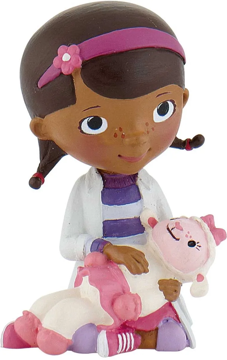 Disney Doc McStuffins met Lambie speelfiguur - taarttopper - 3,5 x 3 x 6 cm (lxbxh) de Bullyland en Multicolore – photo du produit
