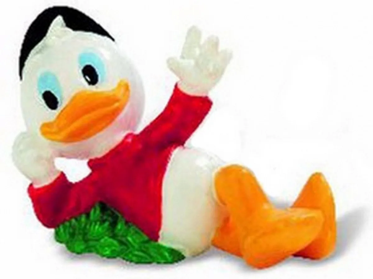 Disney - Donald Duck - speelfiguurtje neefje Oom Donald - Kwik - 6 cm från Bullyland i Röd – produktbild