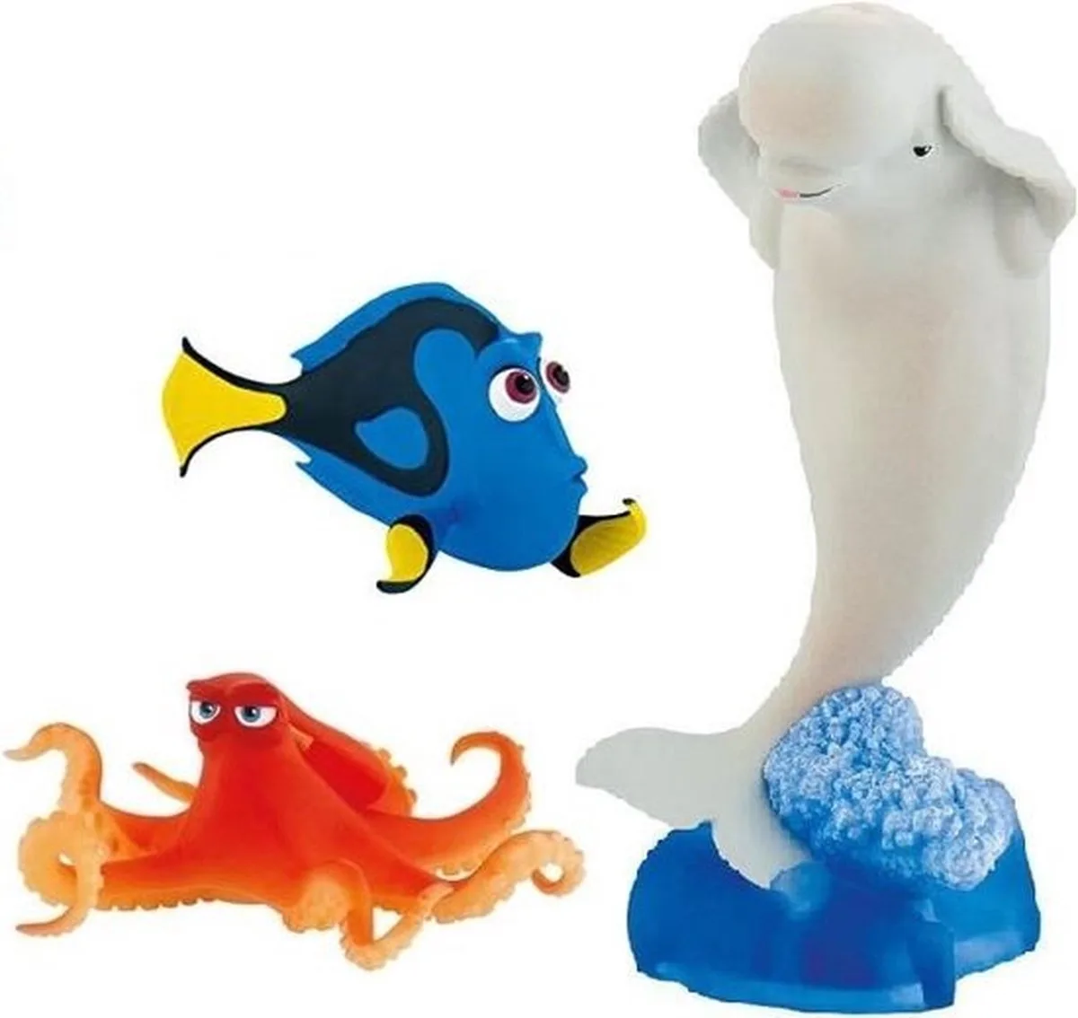 Disney Finding Dory set (met o.a.: Dolfijn en octopus) van Bullyland in Rood – productfoto