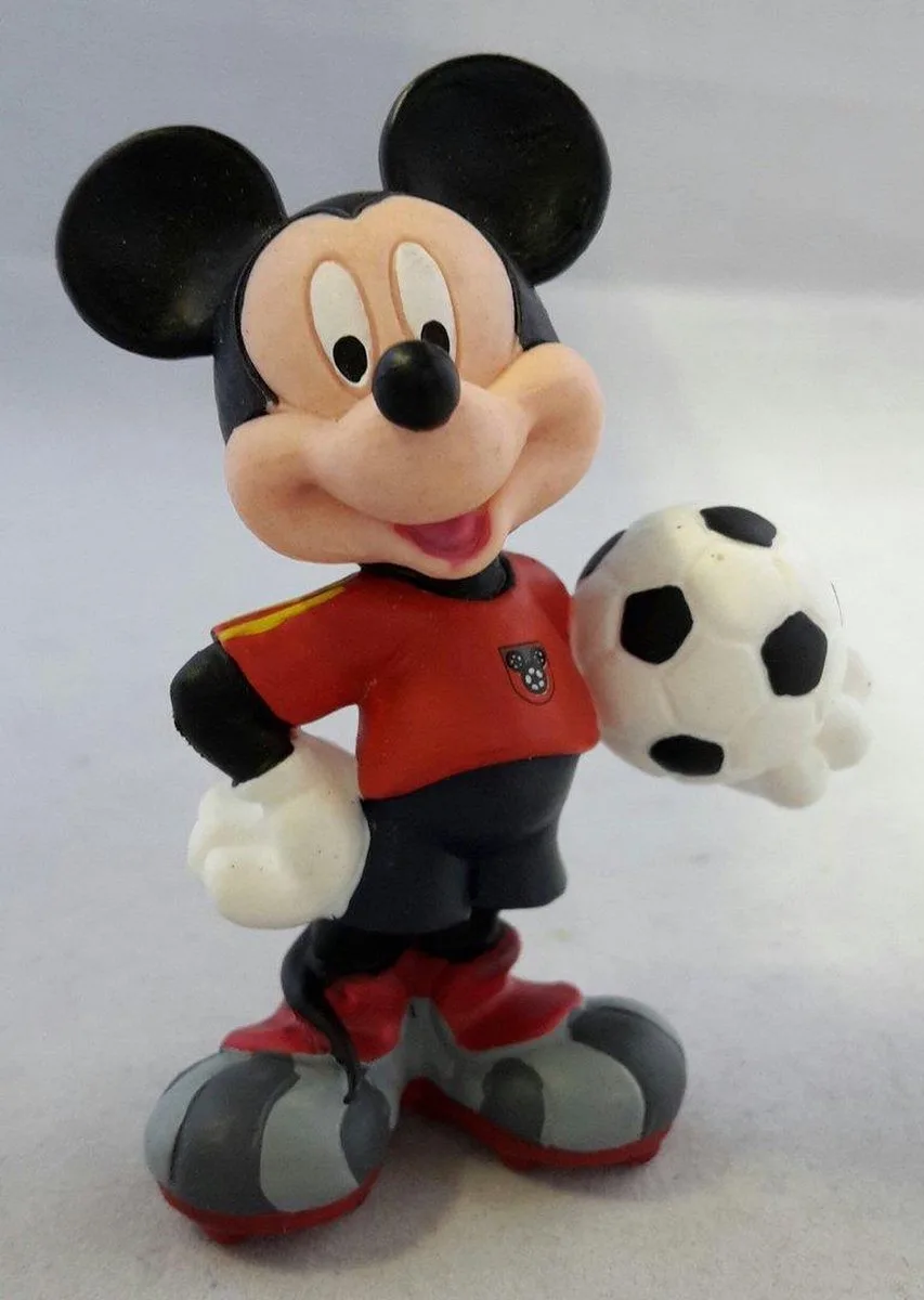 Disney - Mickey Mouse als voetballer spaans tenue (+/-6,5 cm) - Merk : Bullyland. de Bullyland en Rouge – photo du produit