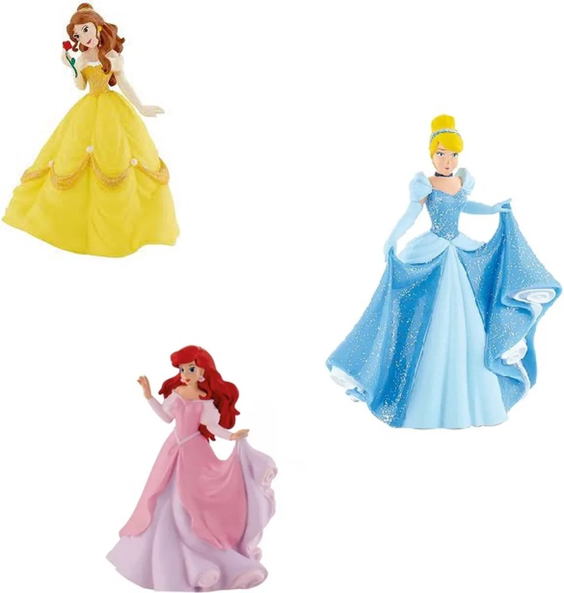 Disney Prinsessen - Belle - Doornroosje en Ariel - 10 cm - kunststof de Bullyland en Multicolore – photo du produit