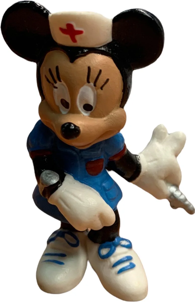 Dokter minnie mouse speelfiguurtje - vintage by Bullyland in Blue – product photo