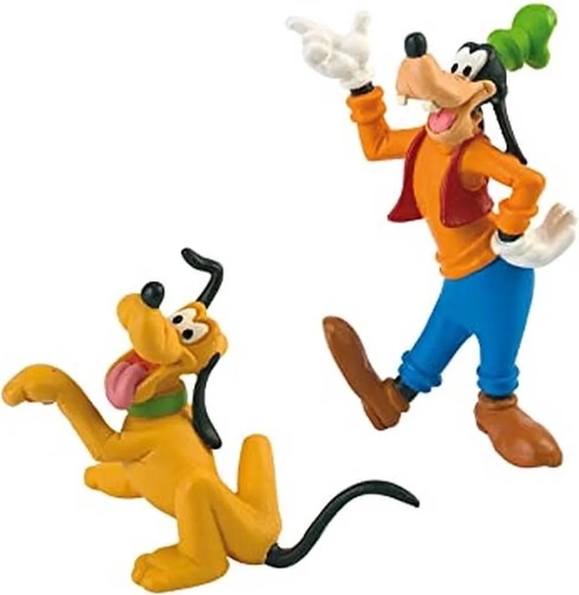 Goofy en Pluto - Disney Set - 2 speelfiguurtjes - 7 cm de Bullyland en Blanc – photo du produit