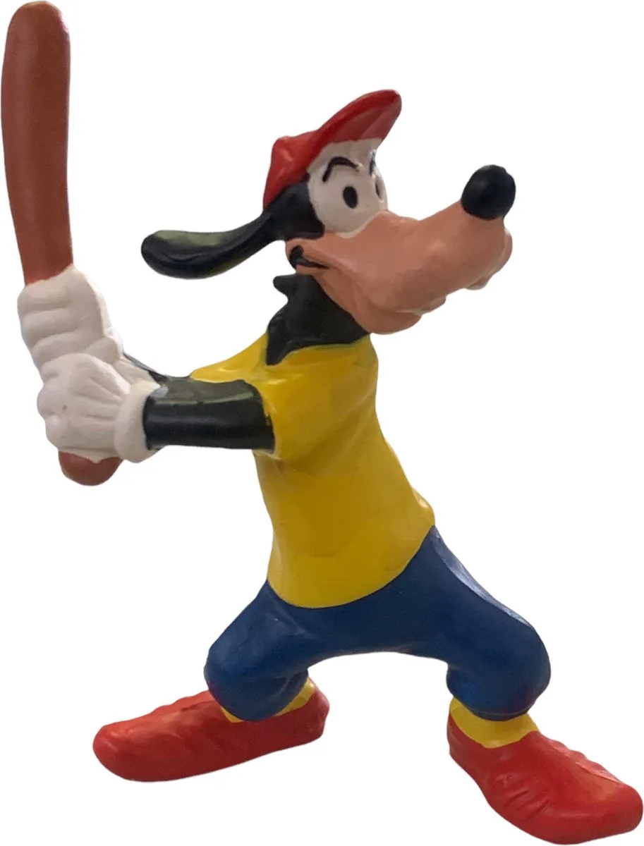 Goofy Vintage speelt honkbal / baseball speelfiguur - 8 cm by Bullyland in Roos – product photo