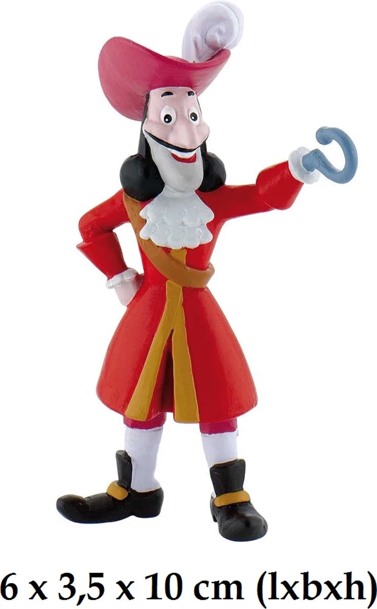 Kapitein Haak - Disney - Speelfiguur - 6 x 3,5 x 10 cm (lxbxh) fra Bullyland i Lilla – produktbillede