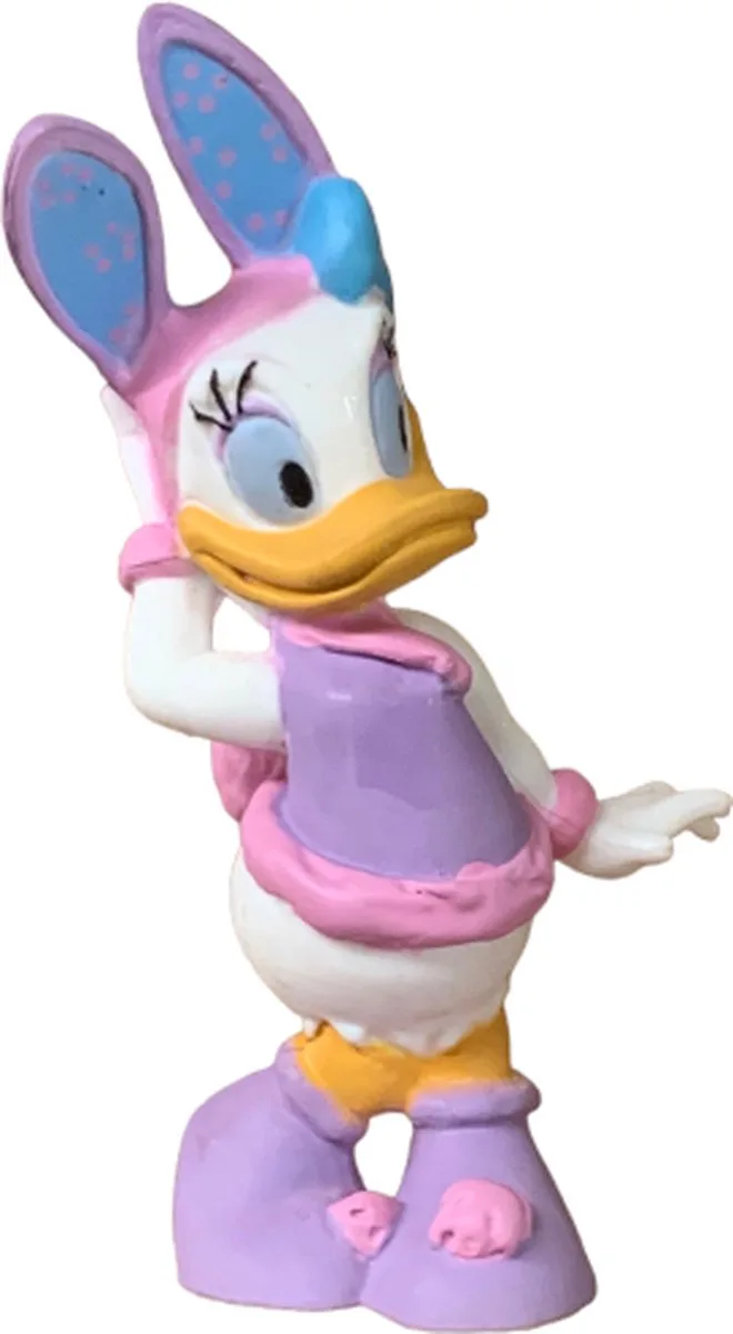 Katrien duck in als Paaskonijn disney speelfiguurtje (ca. 6 cm) från Bullyland i Lila – produktbild