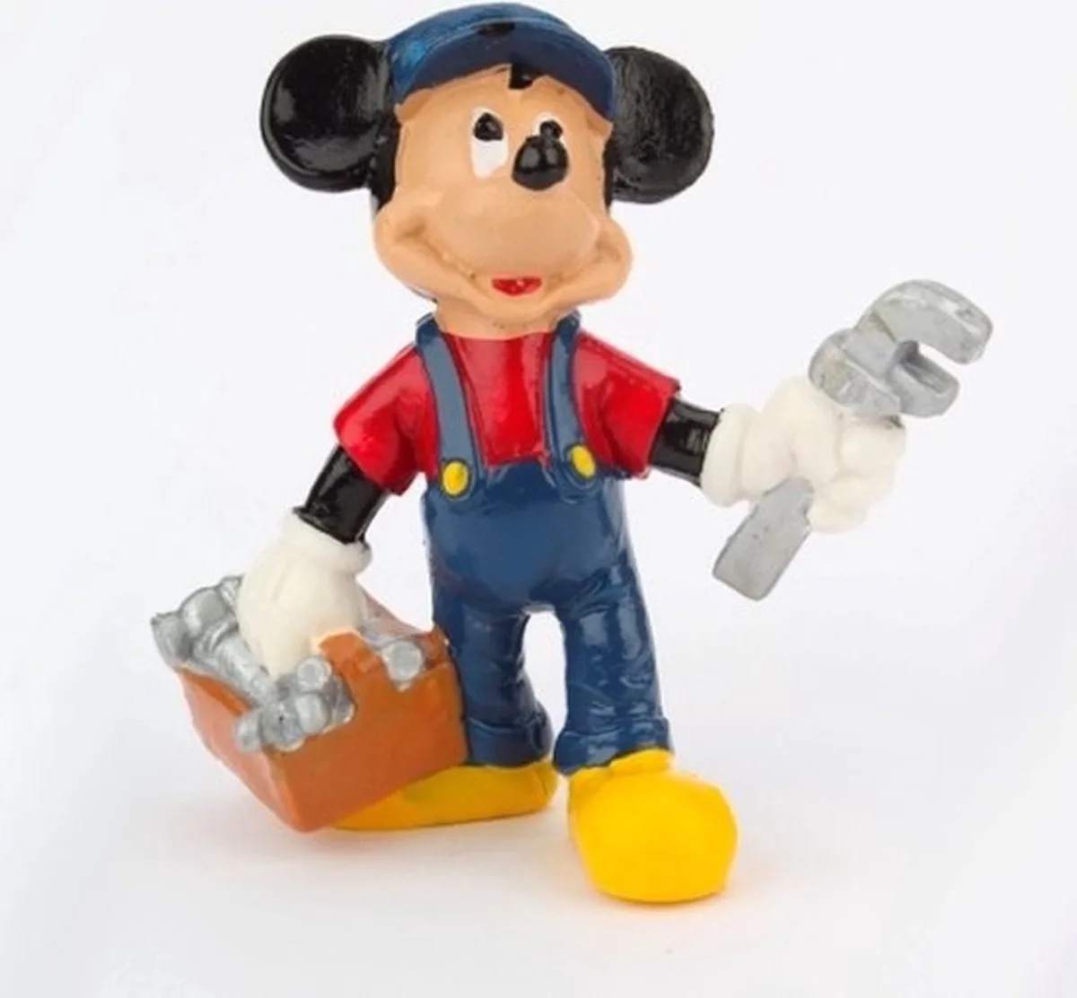 Mickey Mouse loodgieter - Disney speelfiguur - taartdecoratie van Bullyland in Blauw – productfoto