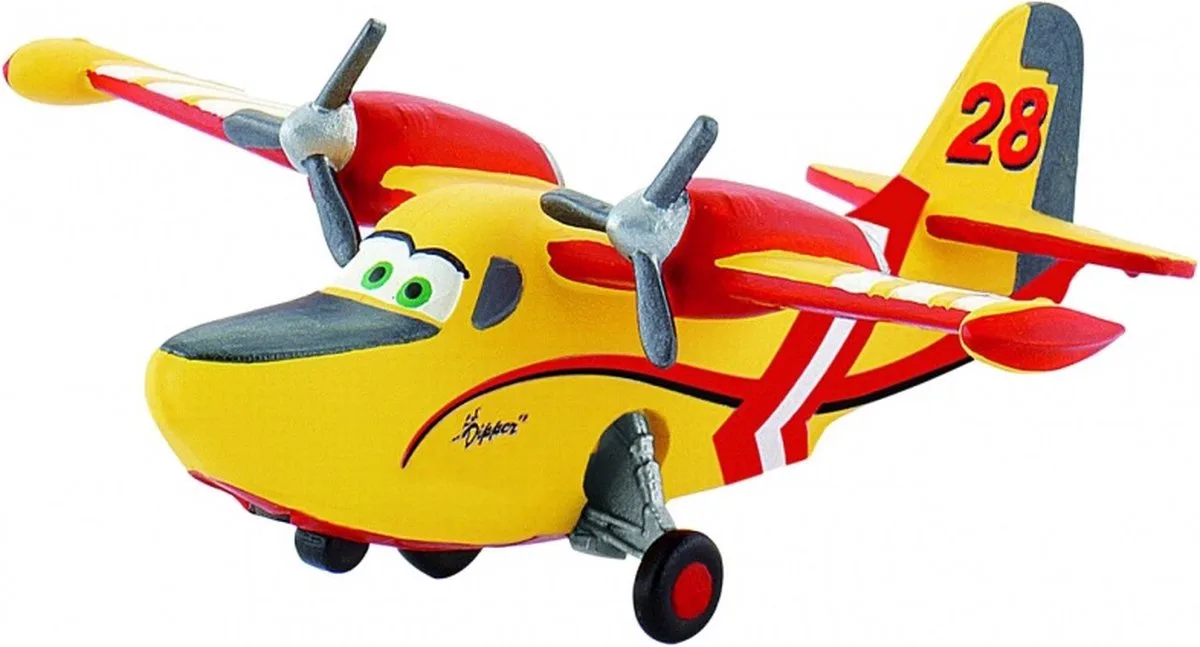Planes 2 - Dipper - Speelfiguurtje - vliegtuig - Disney - 7 cm von Bullyland in Geel rood – Produktfoto