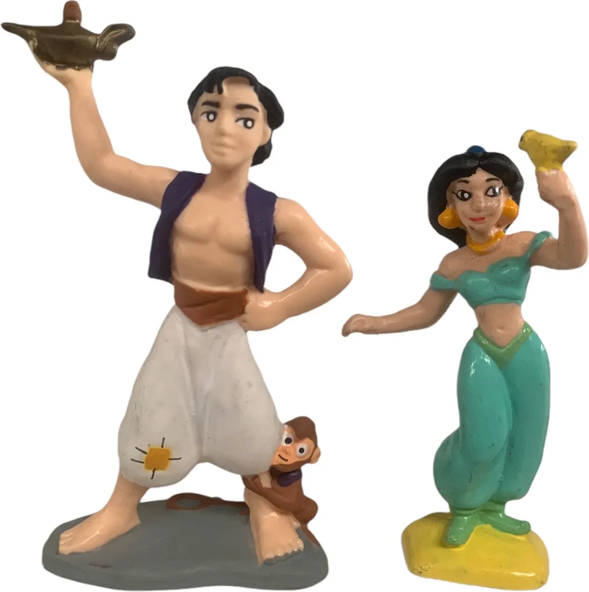 Vintage Aladdin speelset/taarttoppers - 2 stuks - kunststof - 7 cm von Bullyland in Mehrfarbig – Produktfoto