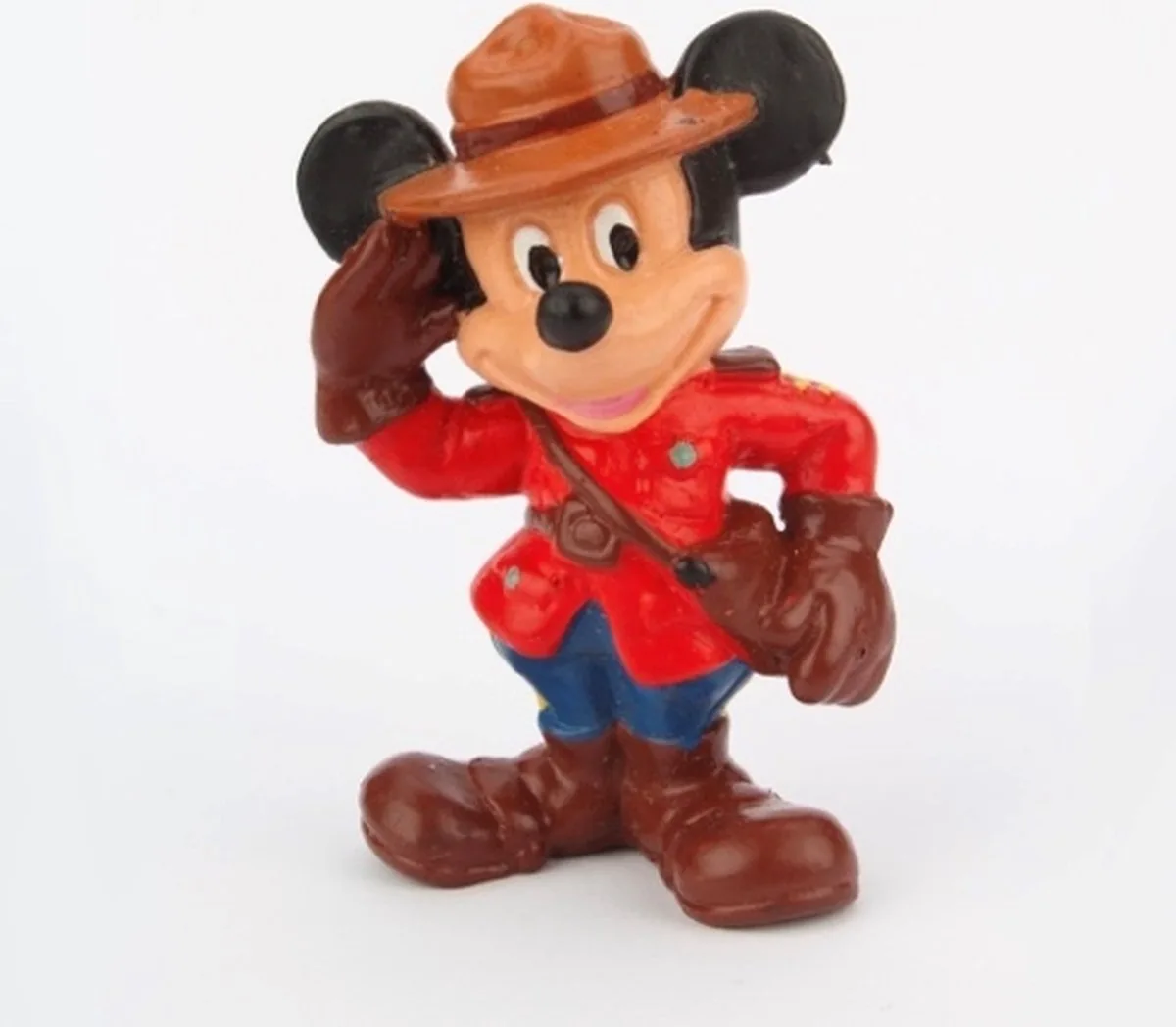 Vintage speelfiguurtje - Mickey mouse als ranger - 6 cm - handgeschilderd von Bullyland in Mehrfarbig – Produktfoto