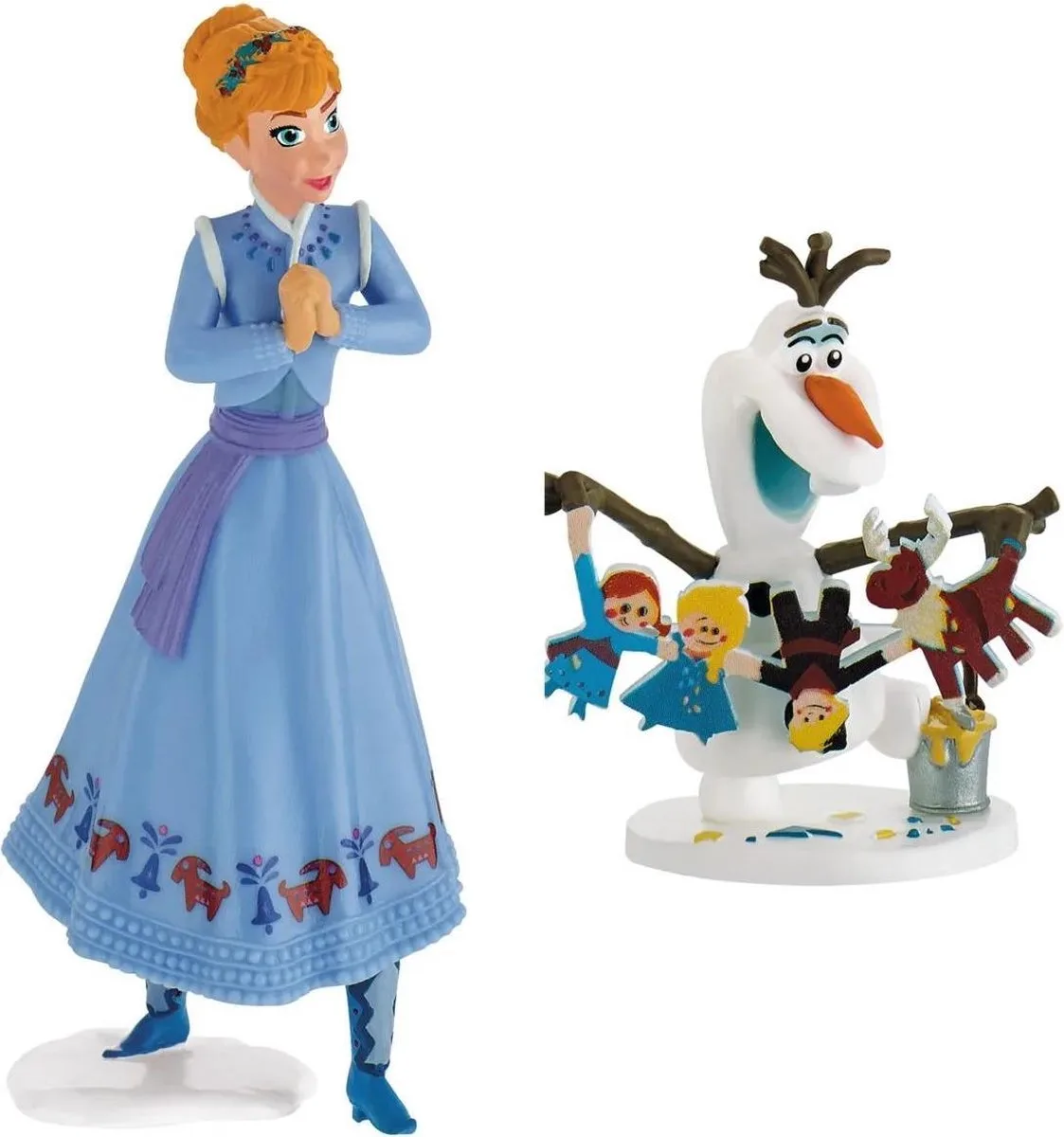 Walt Disney Elsa de IJskoniging met Sneeuwpop Olaf de Bullyland en Baby blauw – photo du produit
