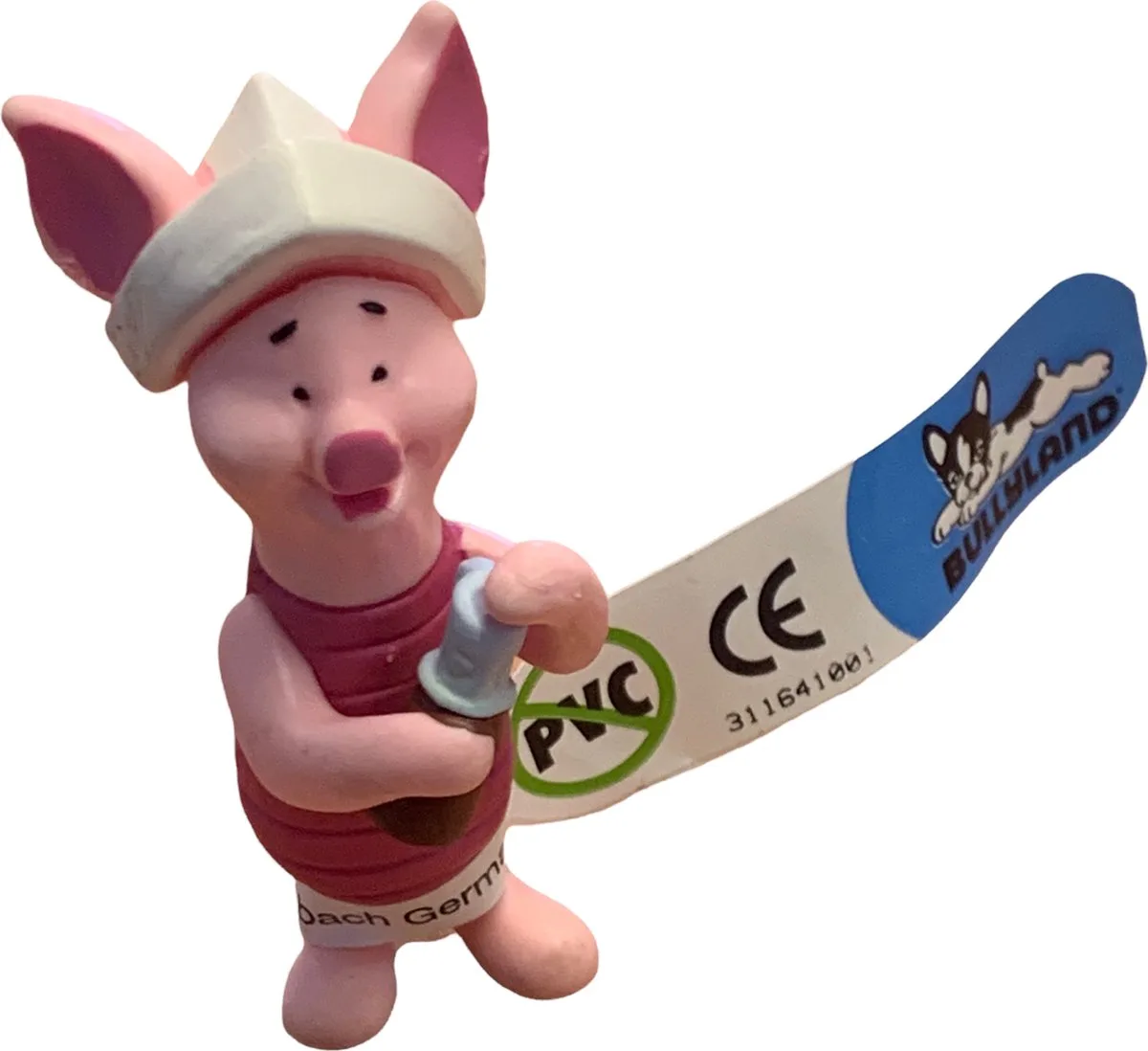 Winnie de Poeh - Speelfiguurtje Knorretje - Schatzoekend - 5 cm fra Bullyland i Lyserød – produktbillede