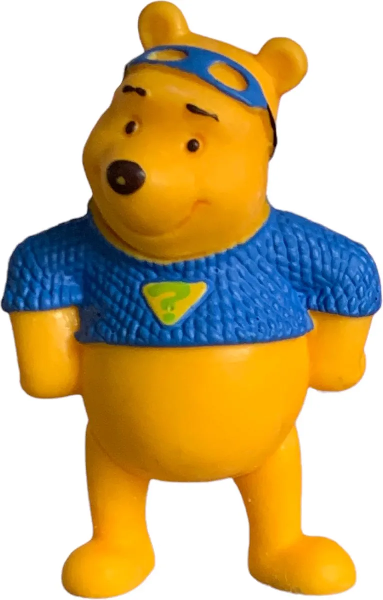 Winnie de Poeh - Winnie als superman - Speelfiguurtje - 7 cm fra Bullyland i Blå – produktbillede