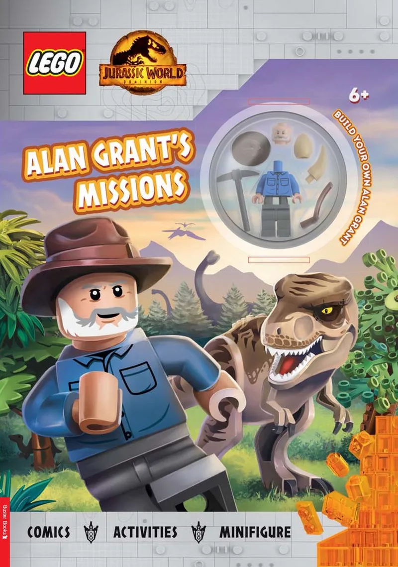 LEGO® Minifigure Activity- LEGO® Jurassic World™: Alan Grant’s Missions: Activity Book with Alan Grant minifigure von Buster Books – Produktfoto