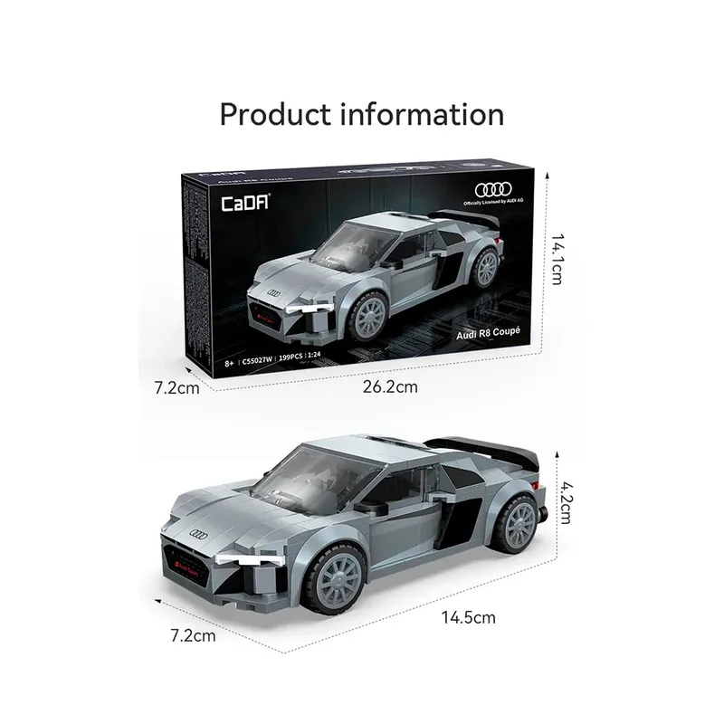 Audi R8 Coupe 1:24 Bouwset 199 Stukken de CaDA – photo du produit 6 sur 6