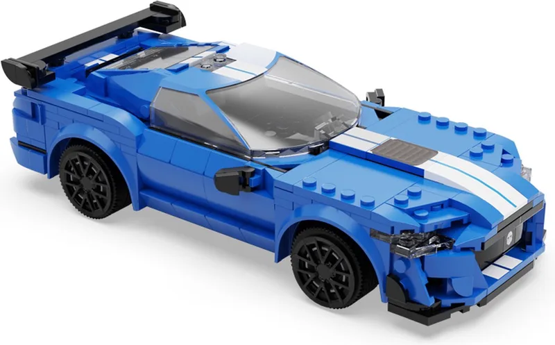 Blue Knight 500 Blue - Supercar - Cada C51077W - Compatible met de bekende merken - Bouwset, constructieset - Motoren, accu, afstandsbediening - Cada App - 325 onderdelen de CaDA en Blauw – photo du produit