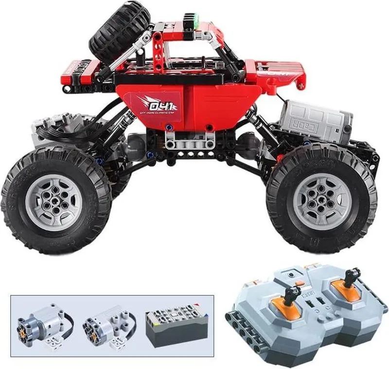 Bouwpakket - bestuurbare off-road auto - Technische bouwset by CaDA in Rood – product photo