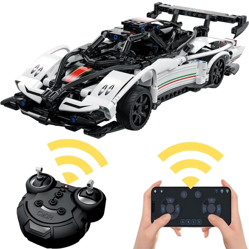 C51054W Z-Wind RC Racer bouwset | Classic F1 Speed Racing modelbouw | Technisch educatief constructie speelgoed voor kinderen & volwassenen | Auto champions edition geschikt voor Lego | Technic bouwdoos met 457 bouwstenen by CaDA in Racing: Auto Z-Wind, 457 bouwblokken – product photo