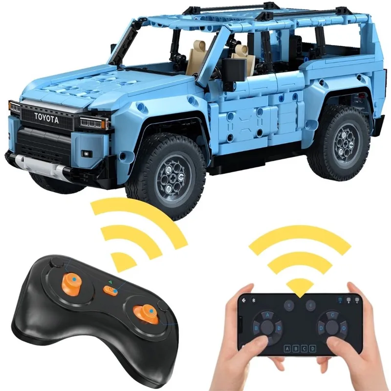 C51209W Toyota Prado RC 1:14 bouwset | City fast champions adventure | Creator and classic motor bouwpakket | Technic auto speelgoed ideas voor volwassenen & kinderen | DIY radiografisch bestuurbare speed car | Bouwdoos met 586 bouwstenen by CaDA in Racing: 1:14 RC Toyota Prado, 586 bouwblokken – product photo