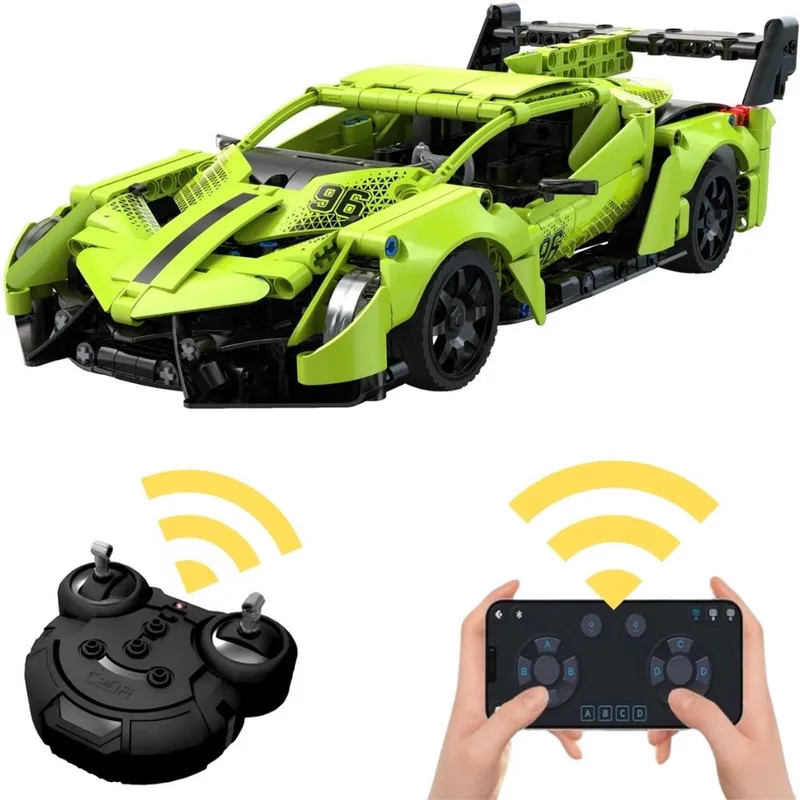 C51309W Phantom Ghost RC bouwset | City fast champions adventure | Creator and classic motor bouwpakket | Technic auto speelgoed ideas voor volwassenen & kinderen | DIY speed motor niet geschikt voor Lego | Bouwdoos met 416 bouwstenen von CaDA in Racing: 1:14 Phantom Ghost RC, 416 bouwblokken – Produktfoto