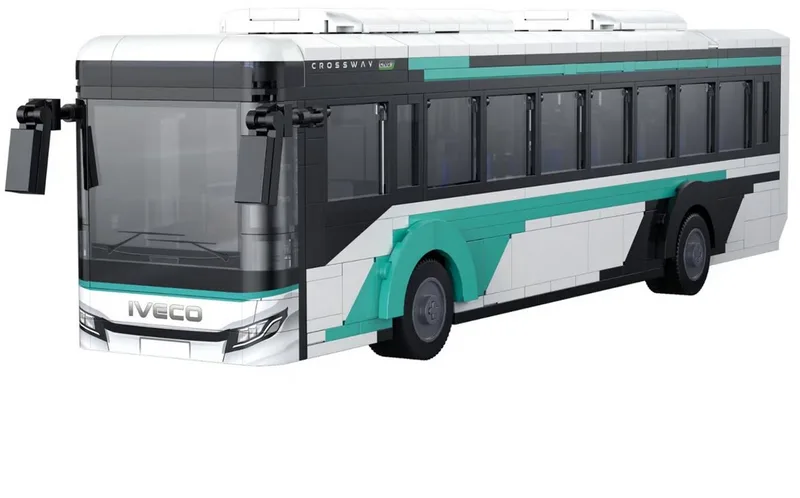 C59007W Iveco bus 1:43 bouwset | City tourbus miniatuur modelbouw | Technische educatief creator speelgoed ideas bouwpakketten voor expert volwassenen & kinderen | geschikt voor Lego | Bouwdoos met 832 bouwstenen by CaDA in City: 1:24 Iveco Crossway bus, 832 bouwblokken – product photo
