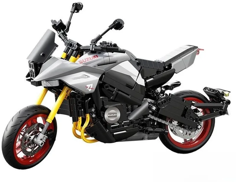 C59021W SUZUKI Katana motorfiets bouwset | City fast champions adventure | Creator and classic motor bouwpakket | Technic speelgoed ideas voor volwassenen | Icons furious speed set geschikt voor Lego | Technische bouwdoos met 1104 bloks by CaDA in Racing: 1:6 Suzuki Katana motorfiets, 1104 bouwblokken – product photo