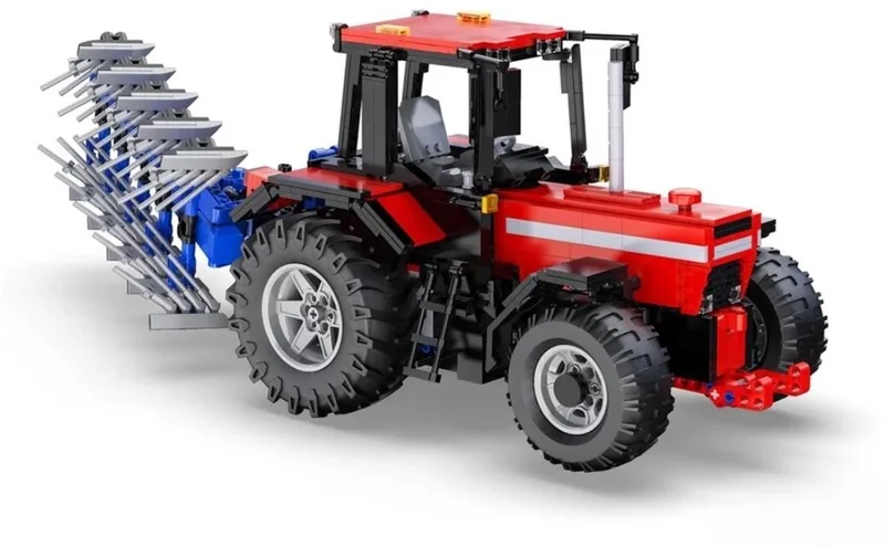 C61052W Tractor RC bouwset | Classic boerderij constructie modelbouw | Hollandse cadeautjes | Technische creator speelgoed ideas voor volwassenen & kinderen | Accu niet geschikt voor Lego technic | Bouwdoos met 1469 bouwstenen fra CaDA i City: RC Tractor, 1469 bouwblokken – produktbillede