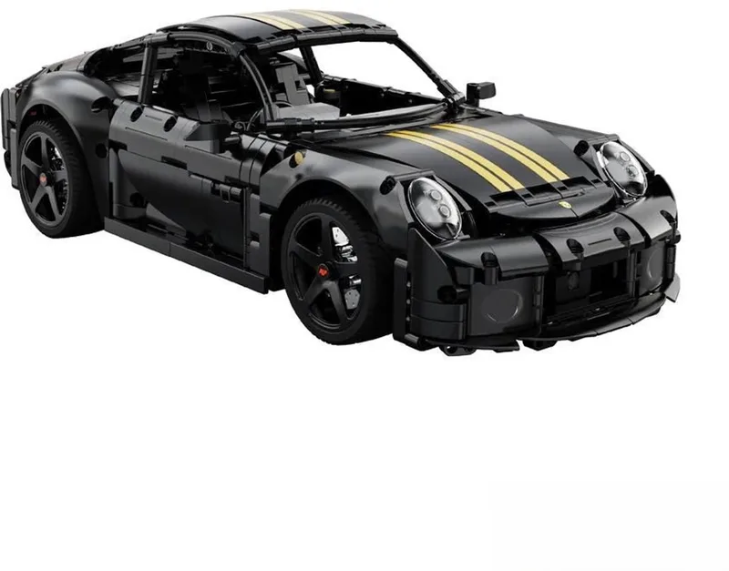 C63006 | RUF GT | 1655 onderdelen | Afmetingen 45×22×13CM | Leeftijd 14+ | Compatible met bekende merken by CaDA in Racing: 1:10 RUF GT, 1655 bouwblokken – product photo