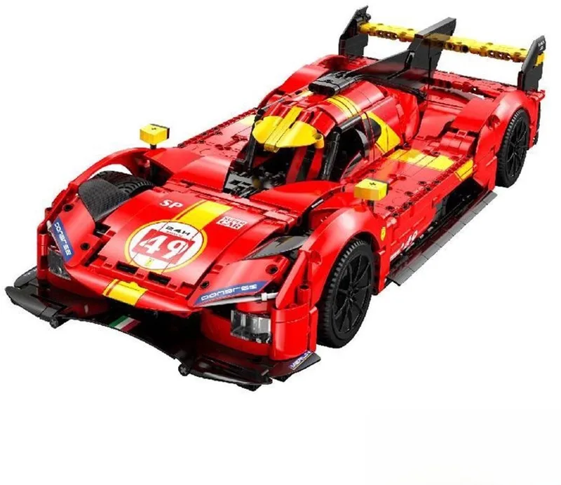 C63008W WEC Racing sportwagen 499p 1/10 C63008W by CaDA in Racing: Auto Blazing Flame, 1518 bouwblokken – product photo