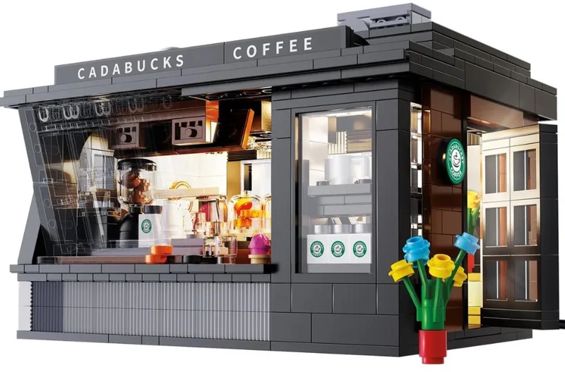 C66005W Icons Koffiehuis bouwset | Classic Creator Modular Building | Expert City Architecture Modelbouw | Technisch educatief speelgoed voor volwassenen & kinderen | Decoratie bouwpakket geschikt voor Lego | bouwdoos met 768 bouwstenen by CaDA in Achitectuur: Koffiehuis, 768 bouwblokken – product photo
