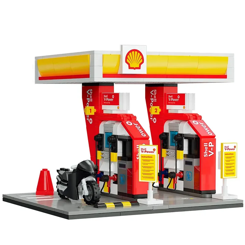 CaDA Shell Tankstelle (305 Teile) Konstruktionsspielsteine de CaDA – photo du produit 2 sur 3