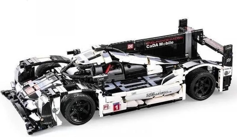 Supercar Series: Endurance Racing Car - Cada C61016W - Compatible met de bekende merken - Bouwset, constructieset - Raceauto - Le Mans - 1586 onderdelen de CaDA en Zwart / wit / grijs – photo du produit