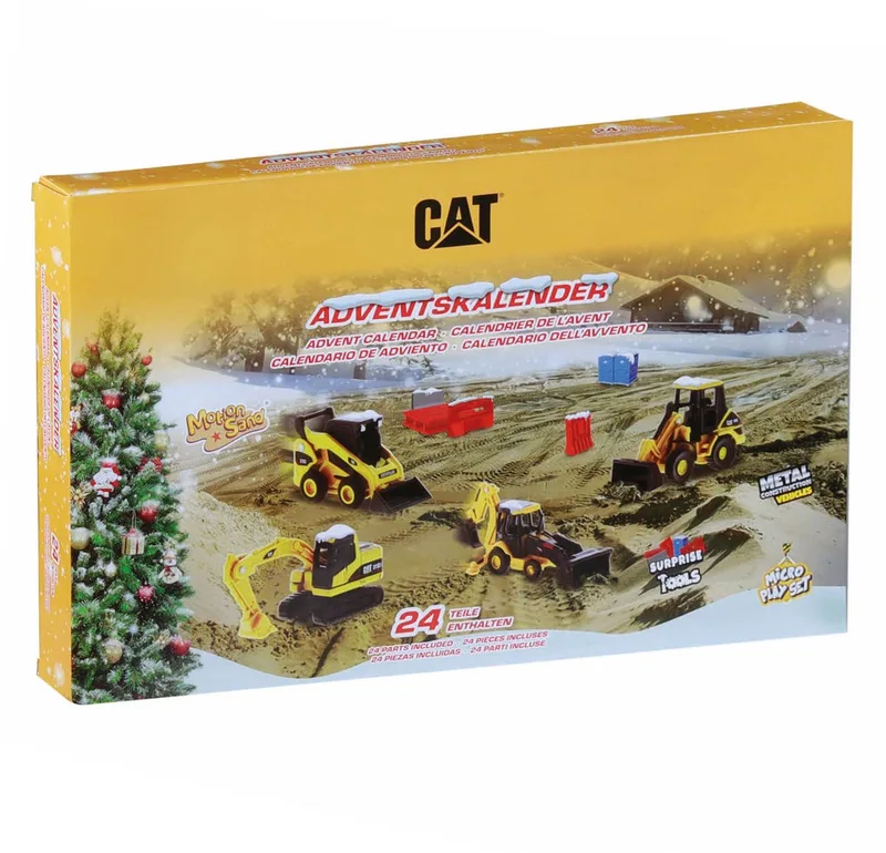Adventskalender - CAT Micro - 5 Werkvoertuigen en Accessoires - Diecast - Speelgoed Adventskalender Diecast model by Carrera in Multicolour – product photo