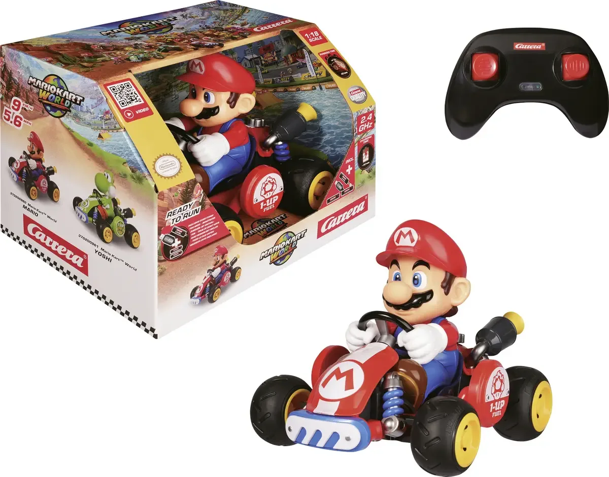 Carrera 370200960 Mario Kart™ World - Mario 1:18 RC auto Elektro Racewagen by Carrera in Red – product photo
