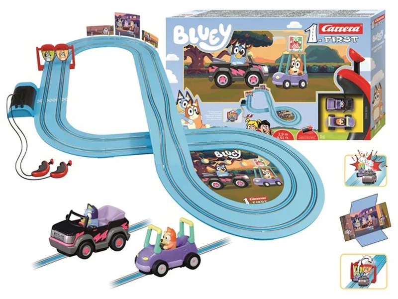 FIRST Racebaan - First - Bluey vs. Bingo Let#039 Go - 2,9m by Carrera in Blue – product photo