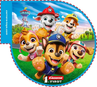 FIRST Racebaan - First PAW Patrol - R 'N' Rescue - Chase vs. Marshall - 3,5m - met licht, geluid en muziek van Carrera in Meerkleurig – productfoto 4 van 5