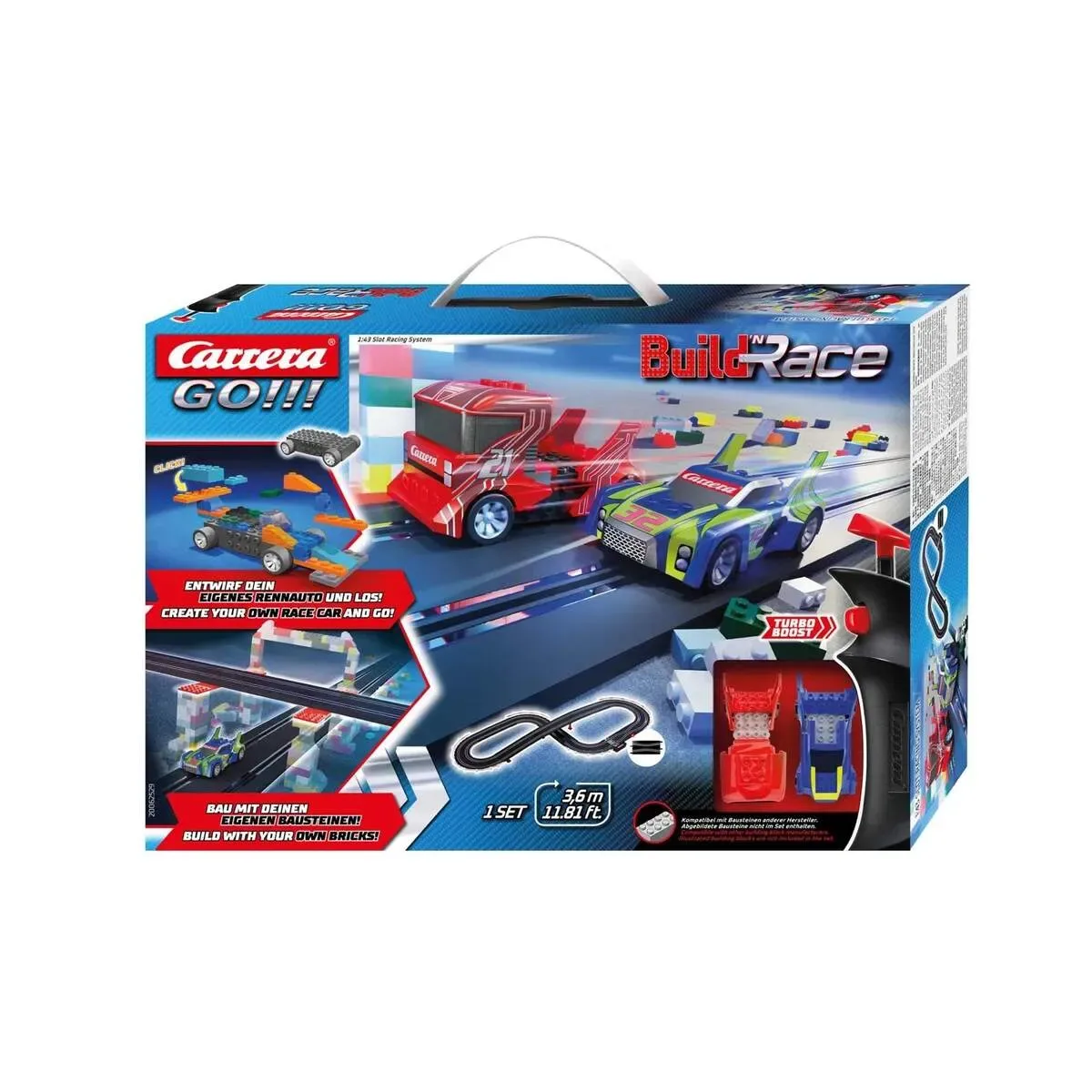 GO!!! Build n' Race - Racing Set 3,6m von Carrera – Produktfoto