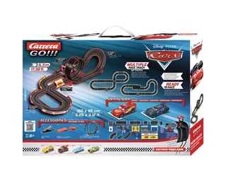 Go!!! Racebaan - GO!!! Disney·Pixar Cars - Neon Nights - Lightning McQueen vs. Jackson Storm - 5,3m de Carrera en GO!!! Disney, Pixar Cars – Neon Nights – Lightning McQueen vs. Jackson Storm – 5, 3m – photo du produit 2 sur 5
