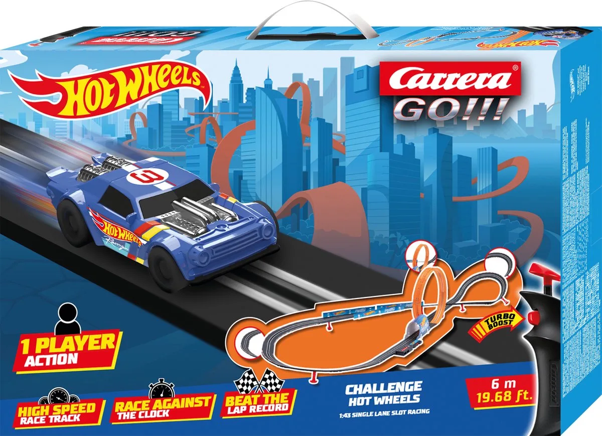 Go!!! Racebaan - GO!!! Hot Wheels - Blauw Night Shifter vs. Rood HW50 Concept - 6m by Carrera in GO!!! Hot Wheels – Blauw Night Shifter vs. Rood HW50 Concept – 6m – product photo