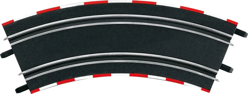 Go!!! Racebaanonderdeel - GO!!! Bocht 3/45° stukken - 323mm lang - 4 Baandelen onderdeel de Carrera en Multicolore – photo du produit