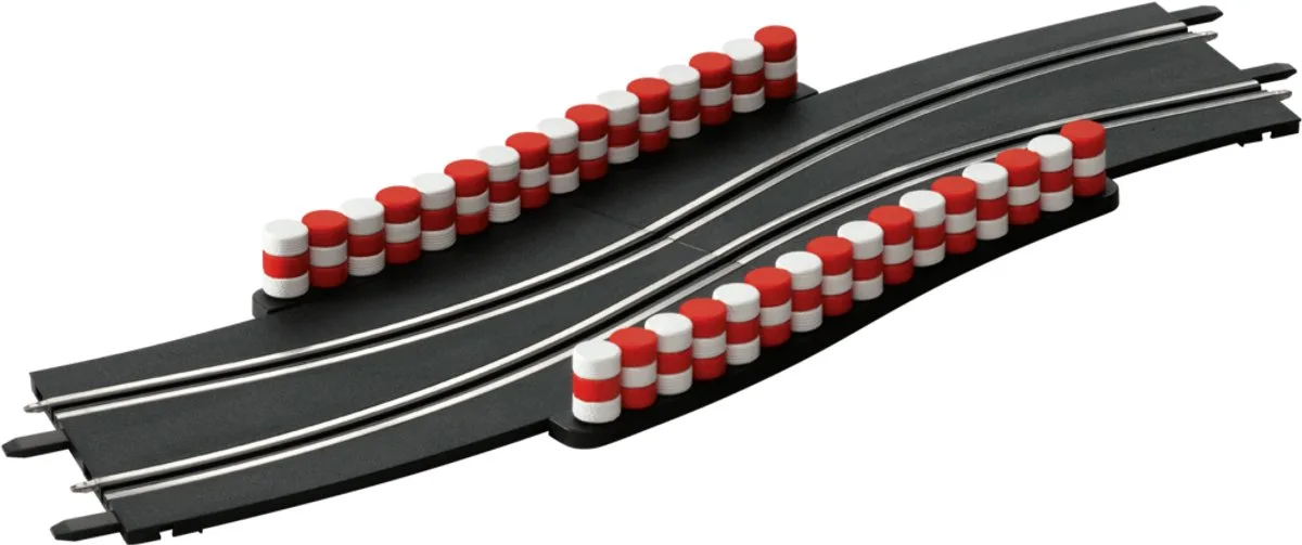 Go!!! Racebaanonderdeel - GO!!! Chicane wegversmalling stukken - 458mm lang - 2 Baandelen onderdeel fra Carrera i Flerfarvet – produktbillede
